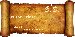 Butor Dániel névjegykártya